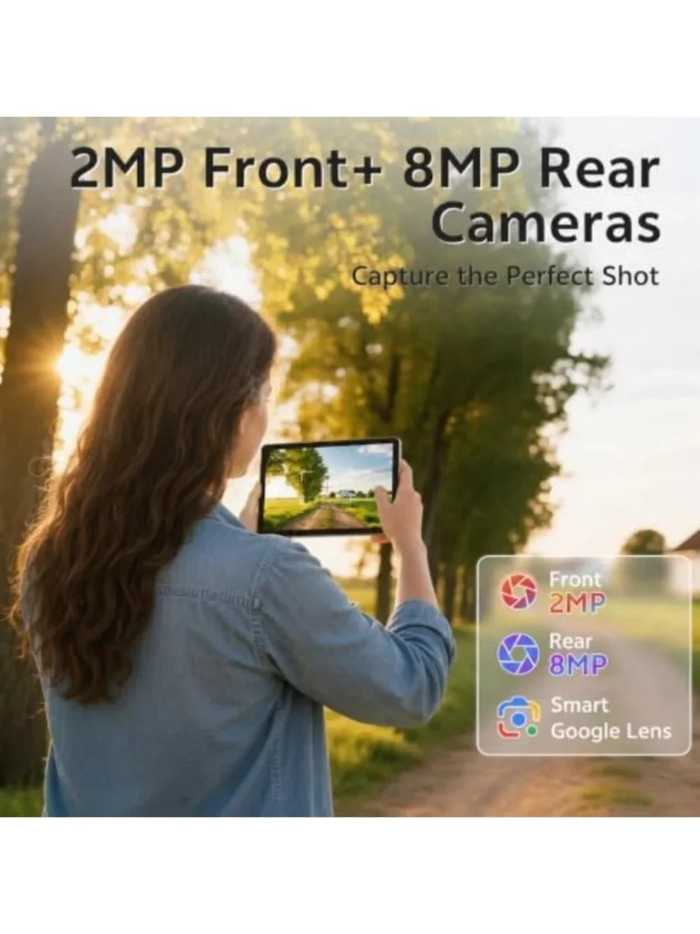10-Inch Android Tablet, 20GB RAM, 32GB Storage, 1TB Expandable, Dual Cameras